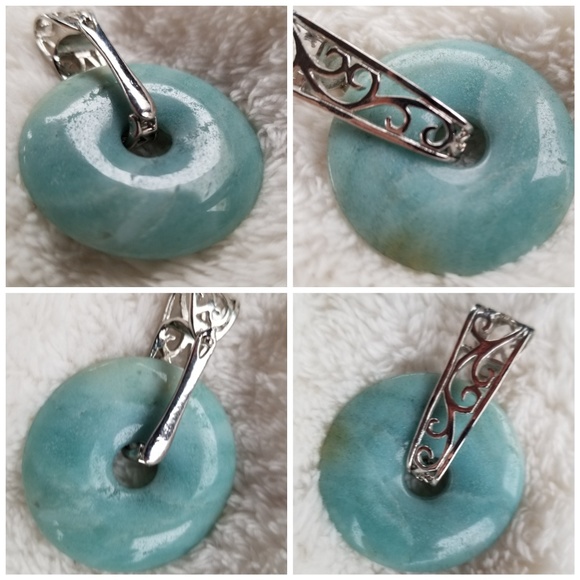 Natural Amazonite Pendant Necklace - Picture 4 of 8